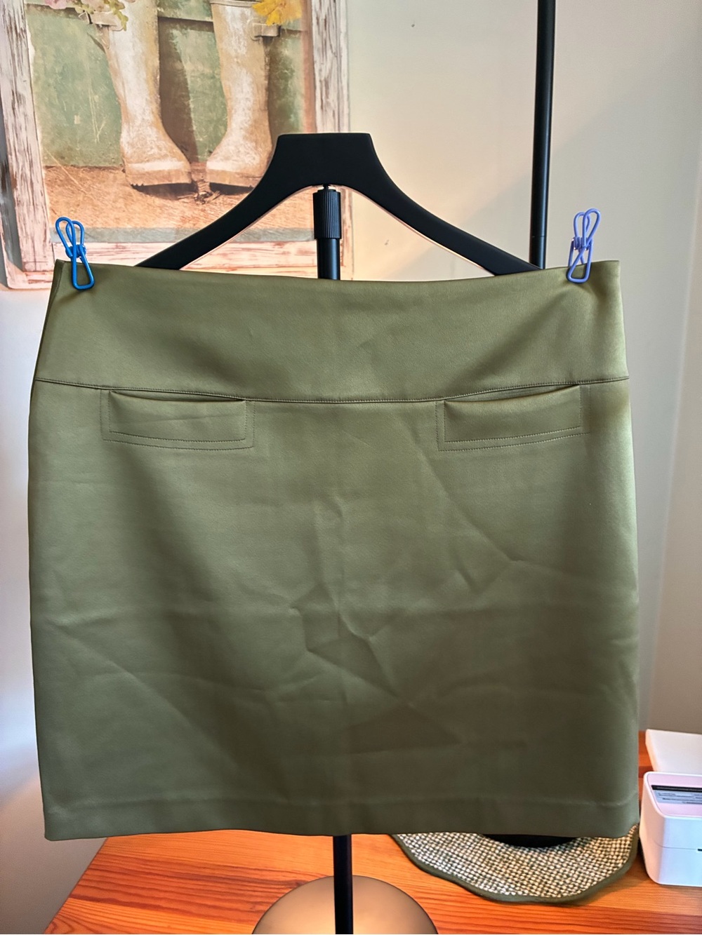 ESQUALO Olive Green Mini Skirt NWOT
